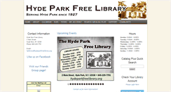 Desktop Screenshot of hydeparkfreelibrary.org